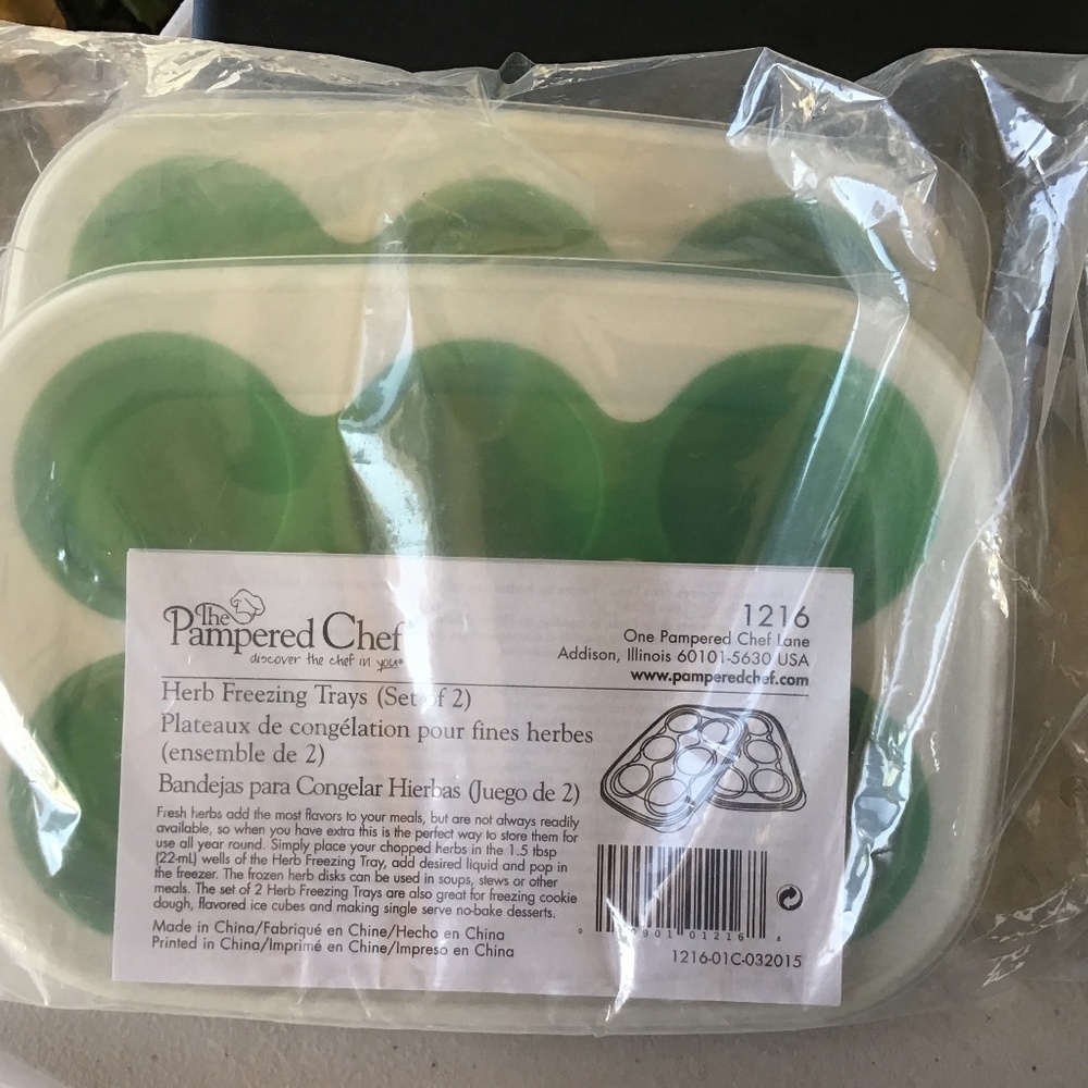 New Pampered Chef herb freezing trays - set of two trays
